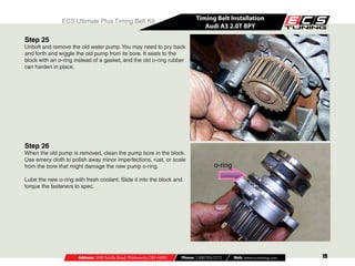 Audi A3 20 TFSi Timing Belt Installation | PDF