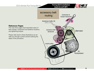 Audi A3 20 TFSi Timing Belt Installation | PDF