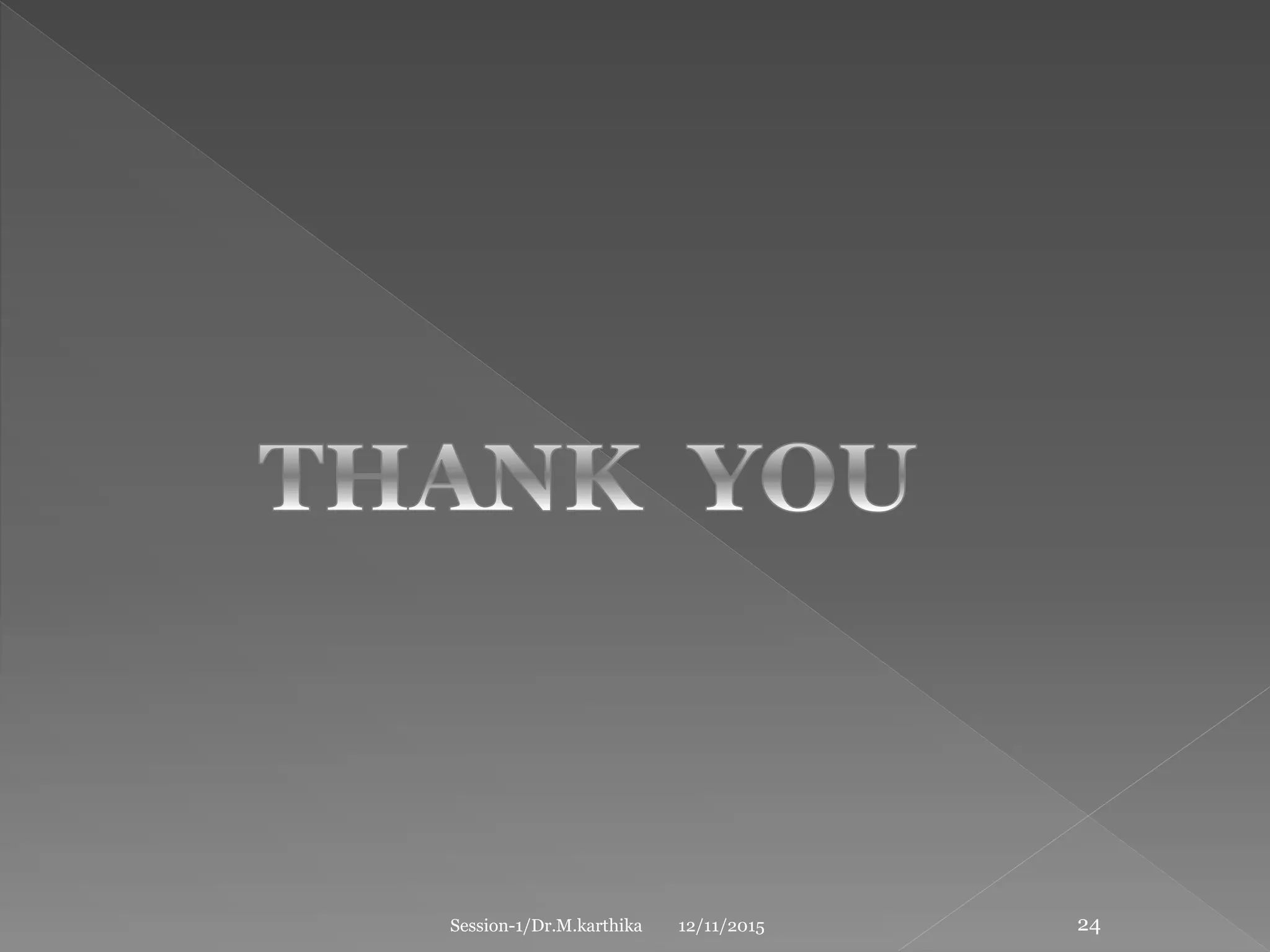 12/11/2015Session-1/Dr.M.karthika 24
 