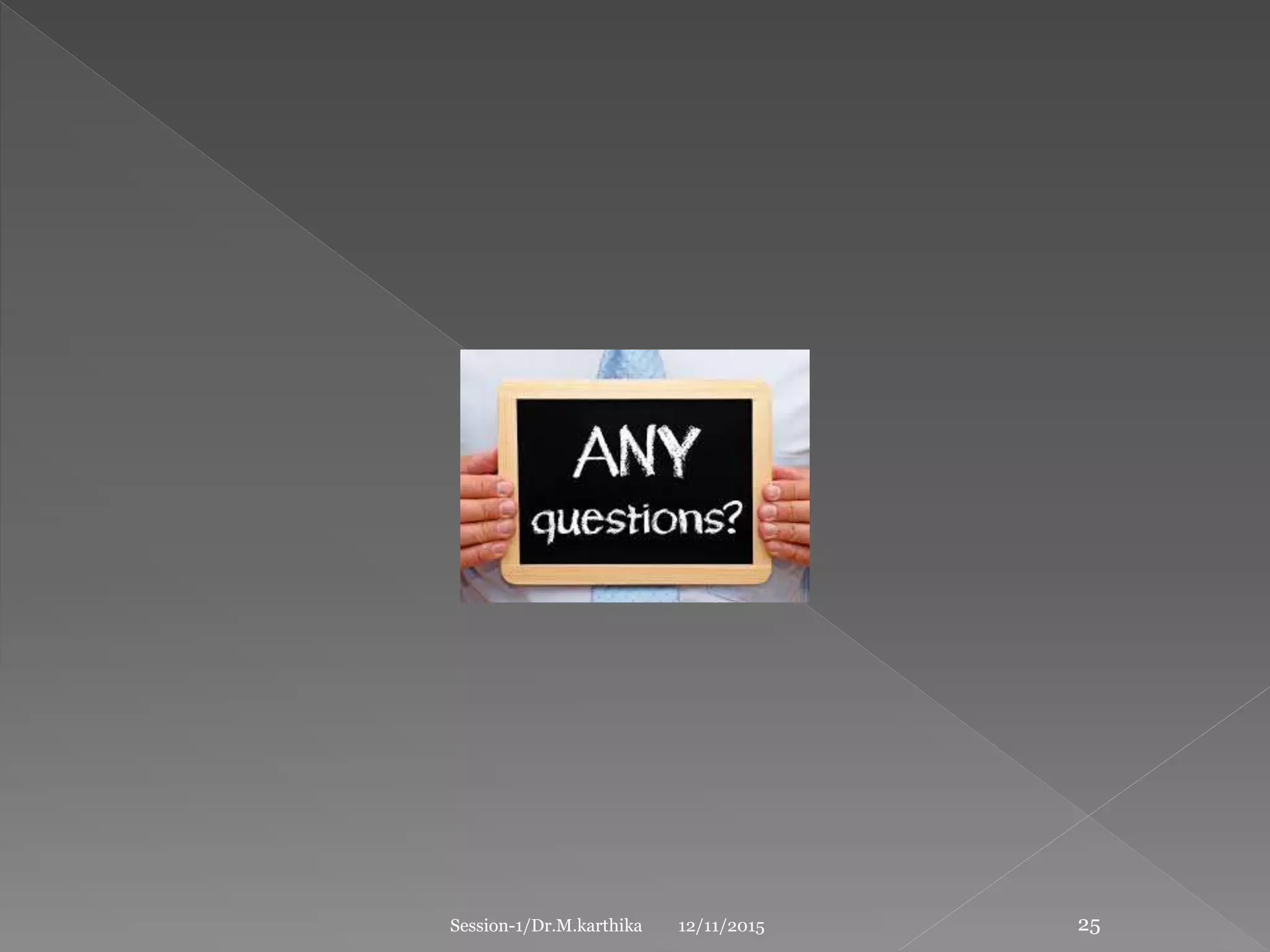 12/11/2015Session-1/Dr.M.karthika 25
 