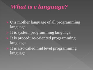 C basics | PPTX