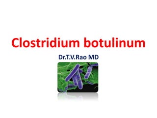 Clostridium botulinum
Dr.T.V.Rao MD
 