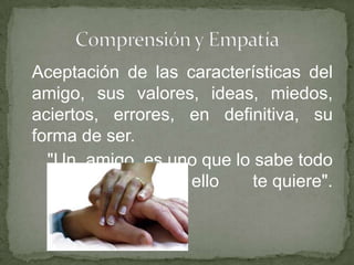 AMISTAD Y COMPAÑERISMO | PPTX