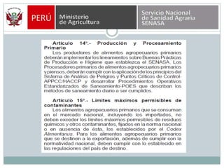 El sistema nacional de inocuidad agroalimentaria | PPTX