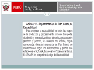 El sistema nacional de inocuidad agroalimentaria | PPTX