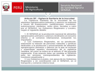 El sistema nacional de inocuidad agroalimentaria | PPTX