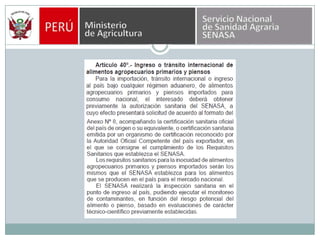 El sistema nacional de inocuidad agroalimentaria | PPTX