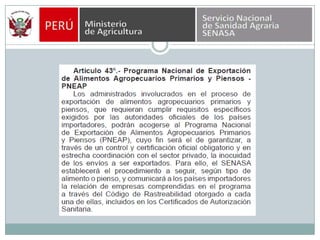 El sistema nacional de inocuidad agroalimentaria | PPTX