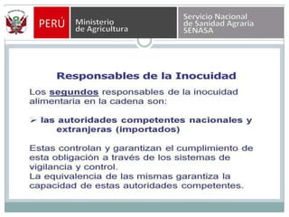El sistema nacional de inocuidad agroalimentaria | PPTX