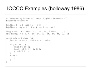 C Code and the Art of Obfuscation | PDF
