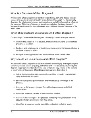 Cause and Effect Diagram | PDF
