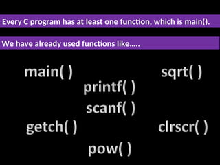 c-Functions power point presentation on c functions | PPT