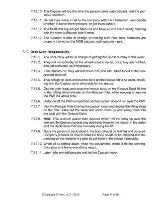 C-Hero Man Overboard Rescue Procedures for Workboats | PDF
