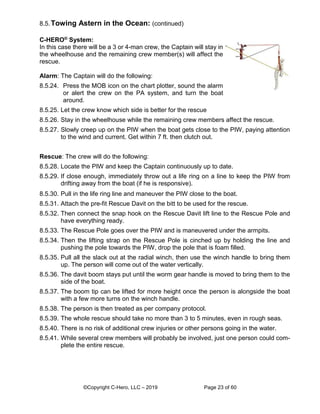 C-Hero Man Overboard Rescue Procedures for Workboats | PDF