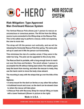 C-Hero Man Overboard Rescue Procedures for Workboats | PDF