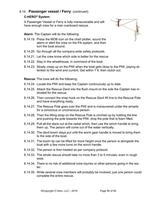C-Hero Man Overboard Rescue Procedures for Workboats | PDF