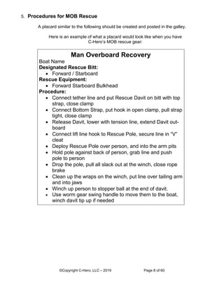 C-Hero Man Overboard Rescue Procedures for Workboats | PDF