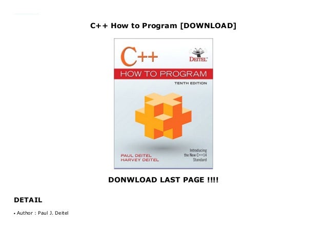 C++ How to Program [PDF]