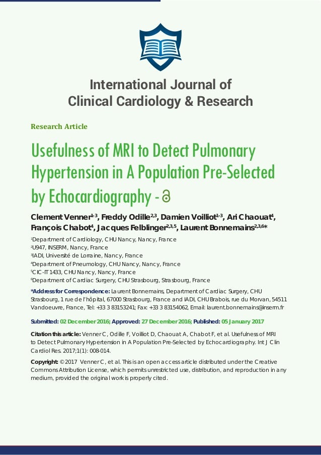 International Journal Of Cardiovascular Diseases Diagnosis