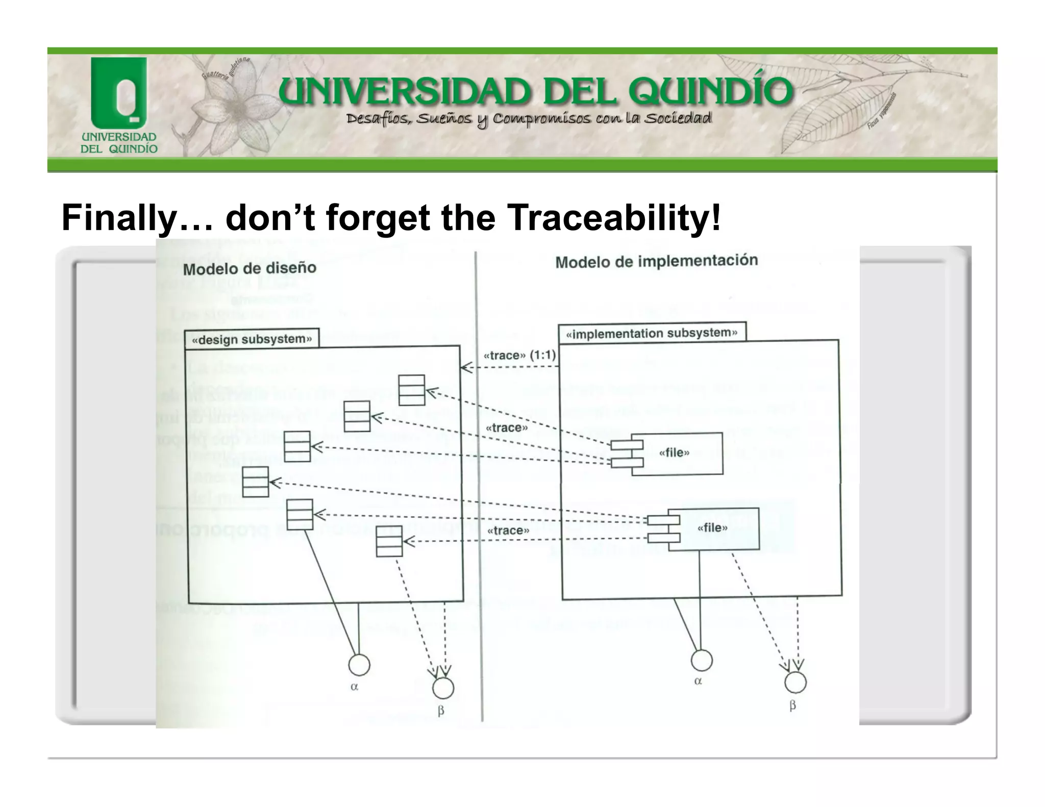 More aboutComponents 
•http://www.agilemodeling.com/artifacts/componentDiagram.htm 
•http://www.ibm.com/developerworks/rational/library/dec04/ bell/  