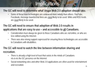 New Technologies (‘Web 2.0’) and GC Communications