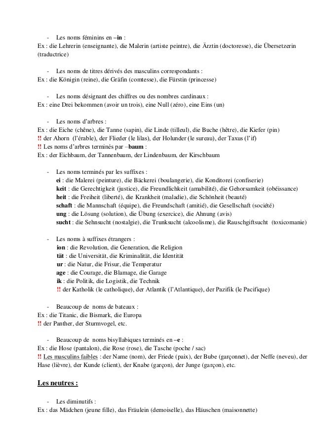 Le genre des noms allemands