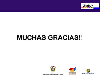 MUCHAS GRACIAS!!

MINISTERIO DE COMERCIO, INDUSTRIA Y TURISMO

 