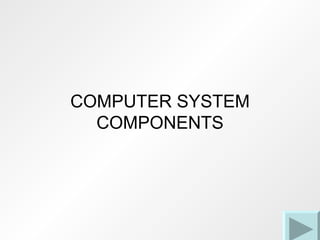COMPUTER SYSTEM COMPONENTS 