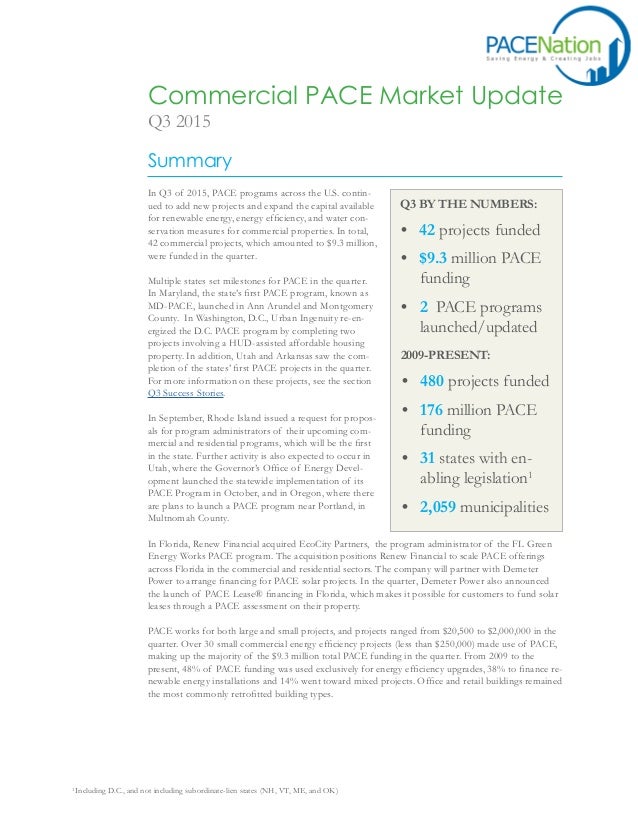 c pace market update q3 2015 florida green energy works