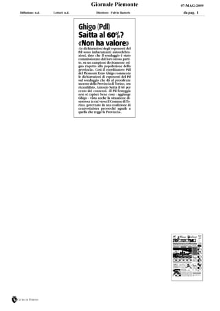 C. Porchietto Giornale Piemonte 07.05.09