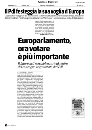 C. Porchietto Giornale Piemonte 09.05.09
