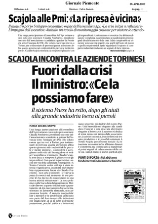 C. Porchietto Giornale Piemonte 28.04.09