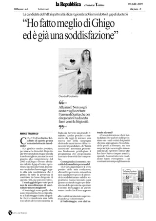 C. Porchietto La Repubblica Torino 09.06.09