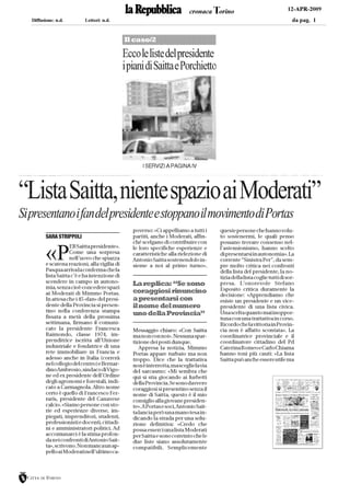 C. Porchietto La Repubblica Torino 12.04.09 2