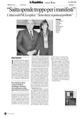 C. Porchietto La Repubblica Torino 25.04.09