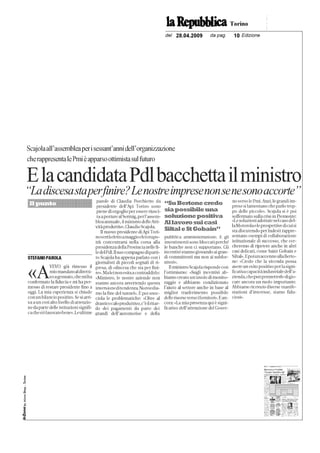 C. Porchietto La Repubblica Torino 28.04.09