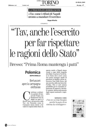 C. Porchietto La Stampa 10.05.09