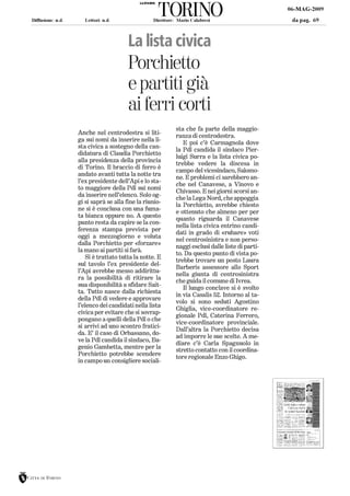 C. Porchietto La Stampa Torino 06.05.09