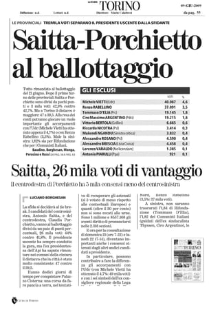 C. Porchietto La Stampa Torino 09.06.09 2