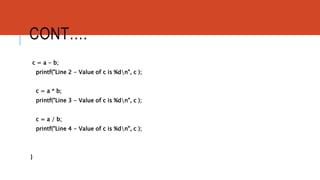 C programming(Part 1) | PPT