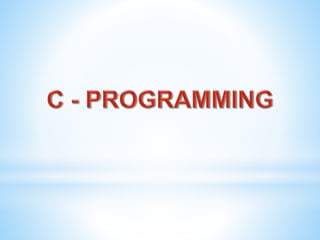 C programming language for beginners | PPT