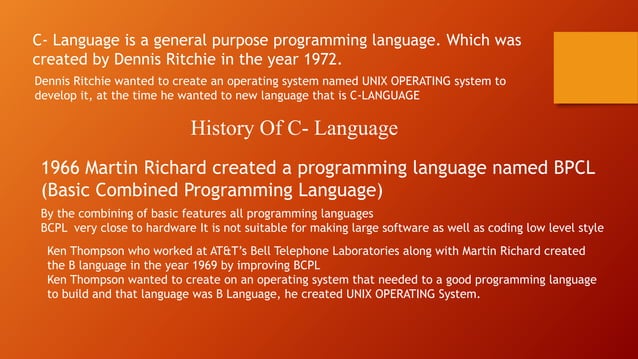C-Programming fundamentals and programming structure | PPT
