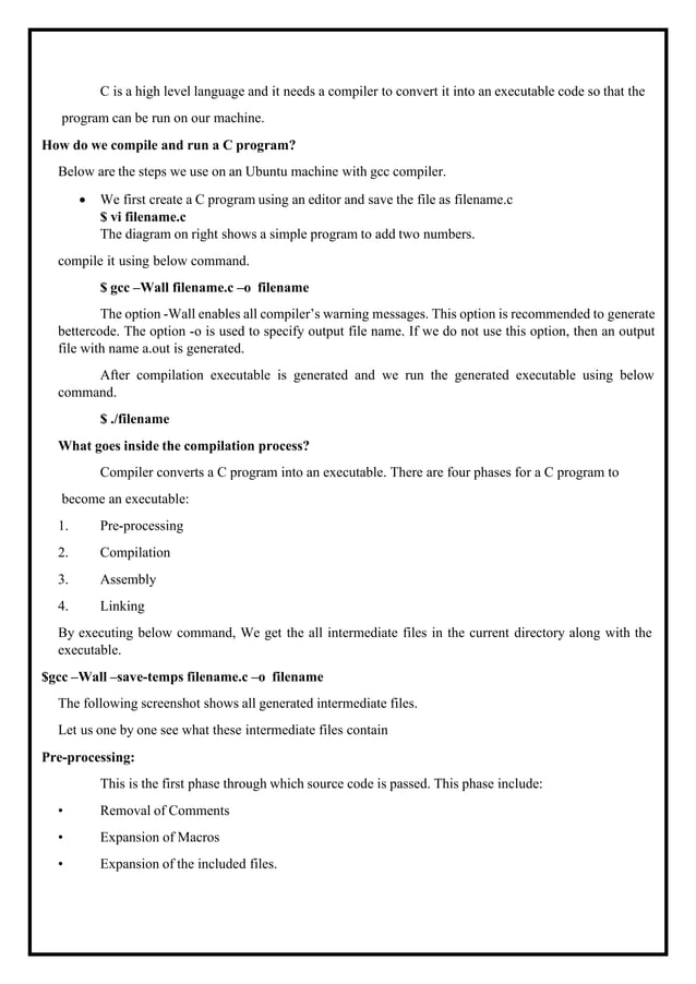 INTRODUCTION TO C PROGRAMMING VTU NOTES PDF visual data 8
