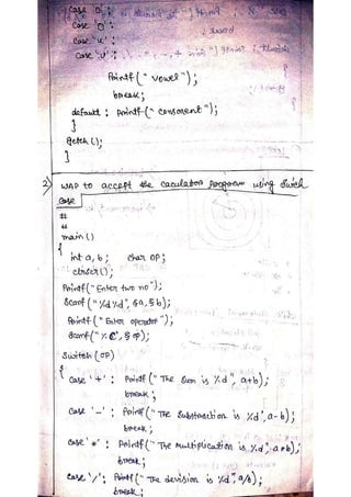 c-programming.pdf hand written notes full | PDF