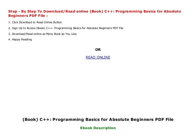 Book C Programming Basics For Absolute Beginners Pdf File Book C Programming Basics For Absolute Beginners Pdf File