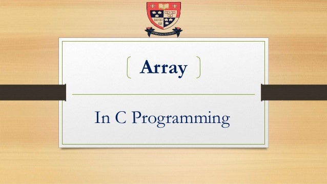 Array in c programming