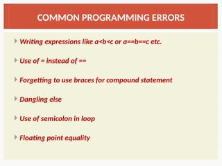 Comprehensive Guide to Control Statements in C Programming Language | PPT