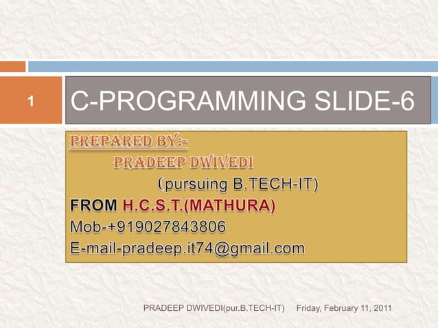 C programming slide-6 | PPT