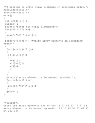 some basic C programs with outputs | PDF | Free Download