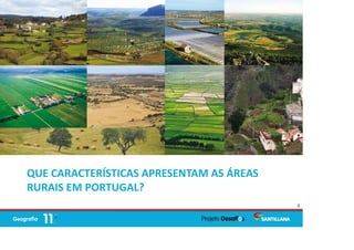 QUE CARACTERÍSTICAS APRESENTAM AS ÁREAS
RURAIS EM PORTUGAL?
3
 